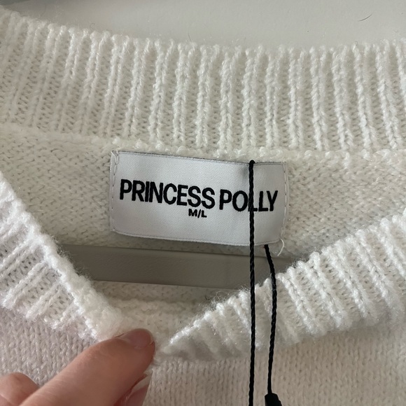 NWT Princess Polly Ryanna Sweater White -M/L - Picture 5 of 8